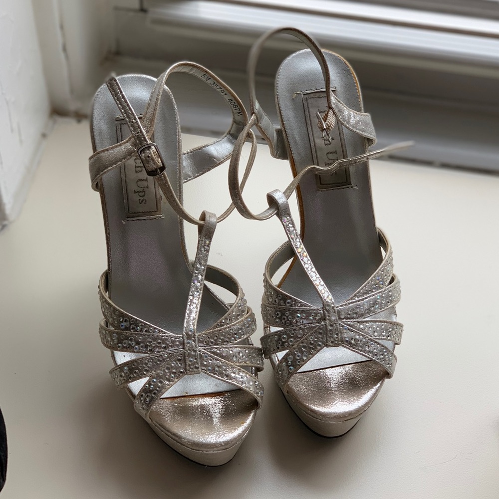 Touch Ups Silver Strappy Heels